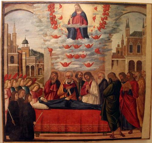 Morte della vergine, 1504-08, dalla scuola di Santa Maria degli Albanesi Ca d'Oro